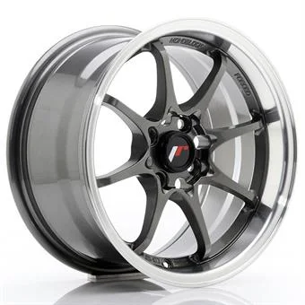 Utförsäljning Japan Racing JR-5 15x8 4x100 ET28 Gunmetal Polished Lip