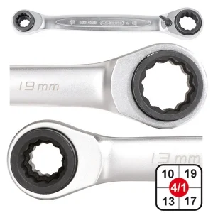 4 i 1 Ringspärrnyckel 10x13+17x19 Bästa pris