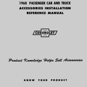 1960 Chevrolet Car and Truck Accessories Installation Reference Manual Sista chansen