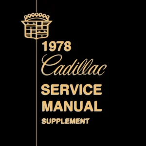 1978 Cadillac servicemanual Reapris