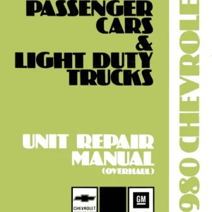 1980 Chevrolet Car & Truck Unit Repair Manual Billig
