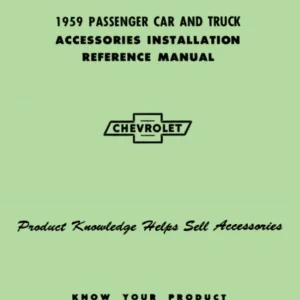 1959 Chevrolet Car and Truck Accessories Installation Reference Manual Extra rabatt
