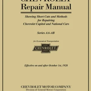 1927 - 1928 Chevrolet Car & Truck Repair Shop Manual Beställ idag