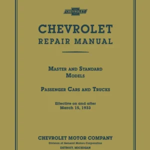 1933 Chevrolet Shop Manual Sista chansen