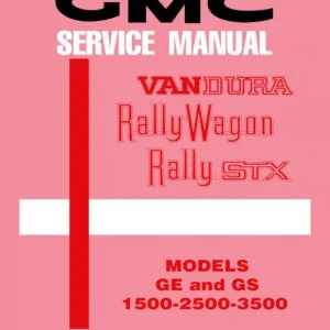 1972 GMC Vandura Rally Wagon Service Manual risnedsättning