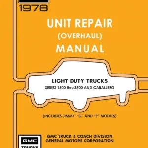 1978 GMC Truck Unit Repair Manual Endast idag