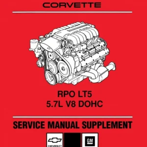 1990-1993 Corvette RPO LT5 5.7L V8 DOHC Service Manual Supplement Nedsatt pris