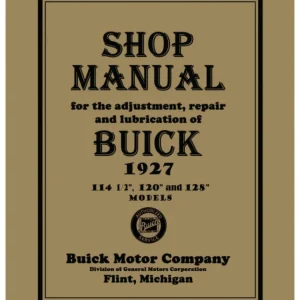 1927 Buick Shop Manual Begränsad tid