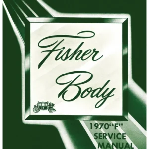 1970 Fisher Body "F" Service Manual Snabb leverans