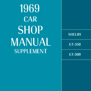 1969 Ford Shelby, GT-350, GT-500 Shop Manual Supplement Erbjudandepris