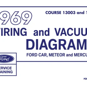 1969 Ford Car, Meteor, Mercury Wiring and Vacuum Diagrams Manual Kampanjpris