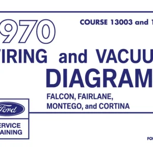 1970 Ford Falcon, Fairlane, Montego & Cortina Wiring and Vacuum Diagrams Manual Beställ nu
