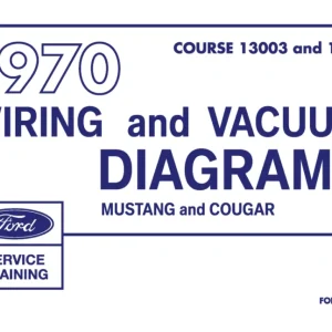 1970 Ford Mustang and Cougar Wiring and Vacuum Diagrams Manual Bästa pris