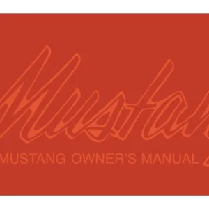 1973 Mustang Owner's Manual Fynd