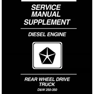 1991 Dodge Truck Cummins 5.9 Diesel Engine Repair Supplement Lågt pris