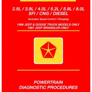 1996-1997 Dodge Truck Powertrain Diagnostic Procedures Manual Manual Trygg betalning