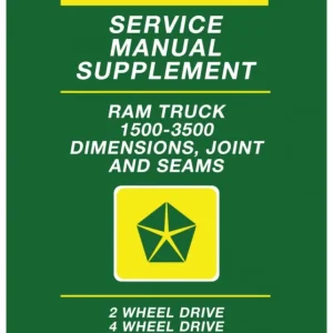 1998 Dodge Ram Truck 1500-3500 Dimensions Joint, and Seams Manual Supplement Outlet