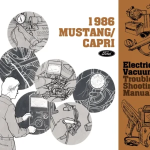 1986 Ford Mustang Capri Electrical Vacuum Troubleshooting Manual Fri frakt