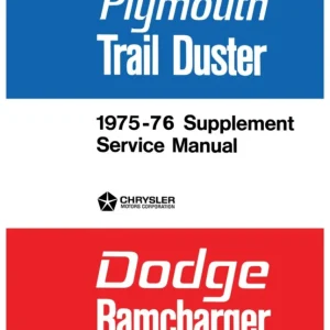 1975-1976 Plymouth Trail Duster & Dodge Ramcharger Service Manual Supplement Nyhet