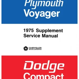 1975 Plymouth Voyager & Dodge Compact Van Service Manual Supplement Köp online