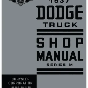 1937 Dodge Truck Shop Manual - Series M Kundfavorit