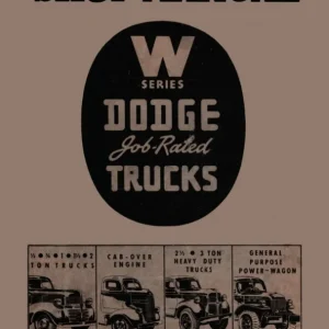 1941-1947 Dodge Truck W Series Shop Manual Köp nu