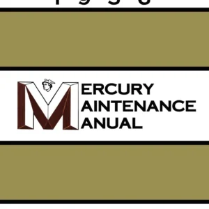 1956 Mercury Maintenance Manual Endast idag