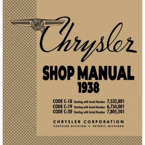 1938 Chrysler Shop Manual Kampanjpris