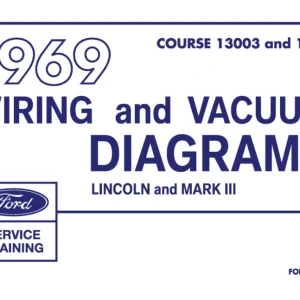 1969 Lincoln and Mark III Wiring and Vacuum Diagrams Manual Begränsad tid