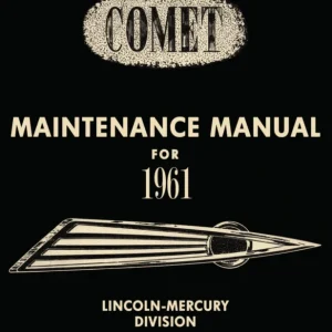 1961 Comet Maintenance Manual Utförsäljning