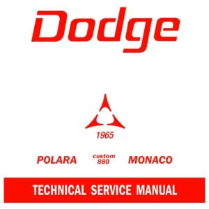 1965 Dodge Polara, Custom 880, & Monaco Service Manual Billigare