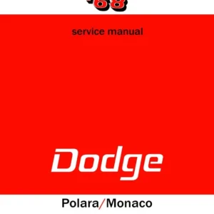 1968 Dodge Polara & Monaco Service Manual Premium