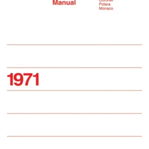 1971 Dodge Body Service Manual Rabatter