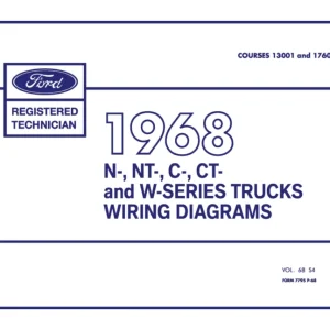 Utförsäljning 1968 Ford N, NT, C, CT-Series & W-Series Truck Wiring Diagrams Manual