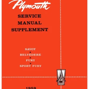 1959 Plymouth Service Manual Supplement Köp online