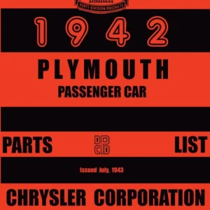 1942 Plymouth Passenger Car Parts List Begränsat erbjudande