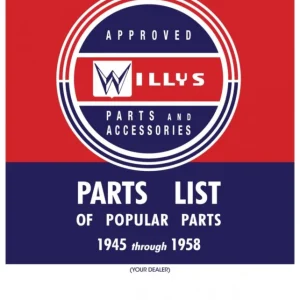 1945-1958 Willys Parts List of Popular Parts & Accessories Fynd