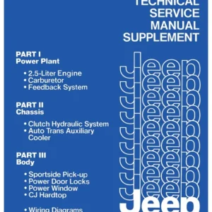 1980 Jeep Technical Service Manual Supplement Nedsatt pris