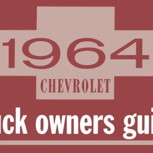 1964 Chevy Truck Instruktionsbok I lager