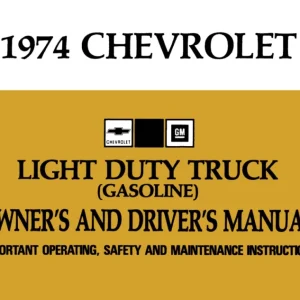 1974 Chevy Truck 10-30 Instruktionsbok Rea