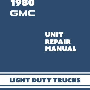 1980 GMC Light Duty Trucks Unit Repair Manual Extra rabatt