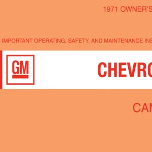 1971 Chevrolet Camaro Owner's Manual - COLOR Snabb leverans