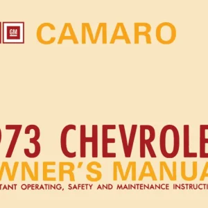 1973 Chevrolet Camaro Owner's Manual Kampanjpris