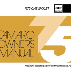 1975 Chevrolet Camaro Owner's Manual Populär