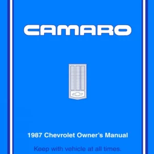 1987 Chevrolet Camaro Owner's Manual Extra rabatt