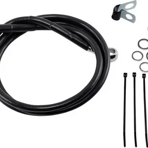 Utförsäljning Drag Specialties Front Brake Line Black Vinyl Coated Stainless Steel E